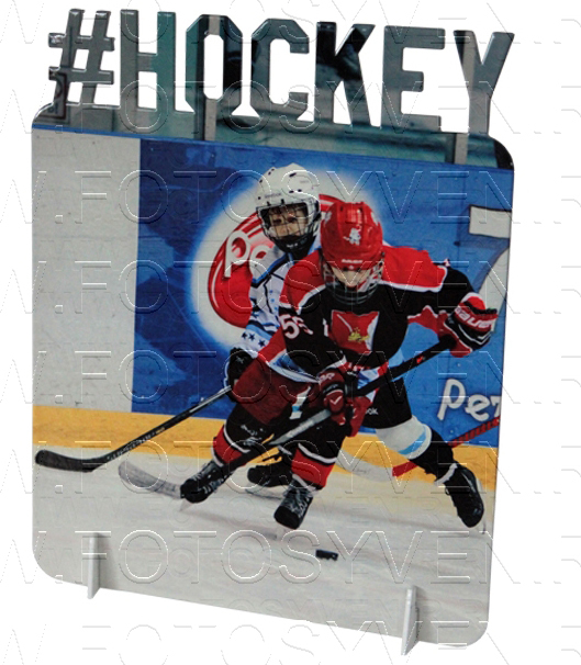 Фоторамка из стали с заголовком "#Hockey"